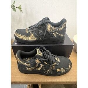 Nike Air Force 1 '07 x Realtree Black Camo Gum Yellow Shoe IH1221-001 Men 9.5